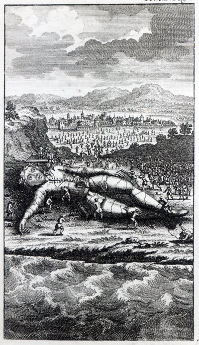 Gulliver Captured by the Lilliputians, Illustration from 